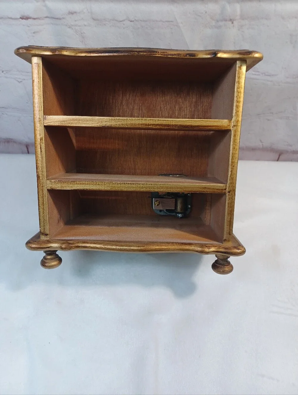 vintage french provincial 3 drawer musical jewelry box shabby chic ornate